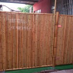 biombo de bambu de corpo duplo