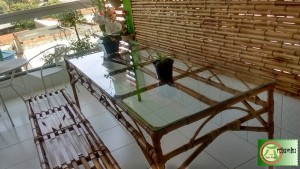 móveis de bambu cana da índia