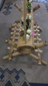 decorações e arranjos com bambu